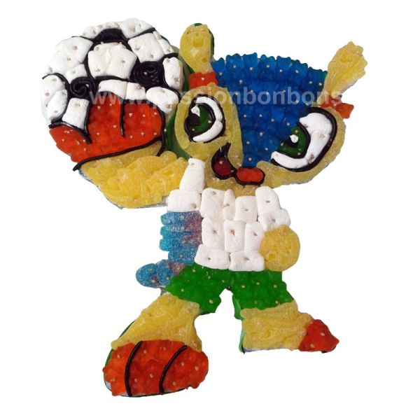 Photo : Ronaldo au côté de Fuleco, la mascotte de la Coupe du monde